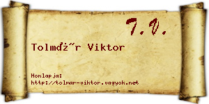 Tolmár Viktor névjegykártya